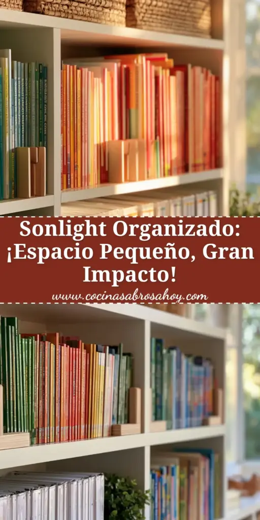 Una estantería teal oscuro perfectamente organizada con el currículum sonlight en una sala acogedora.