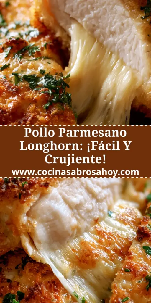 Pechuga de pollo crujiente con parmesano rellena de queso derretido en una mesa rústica.