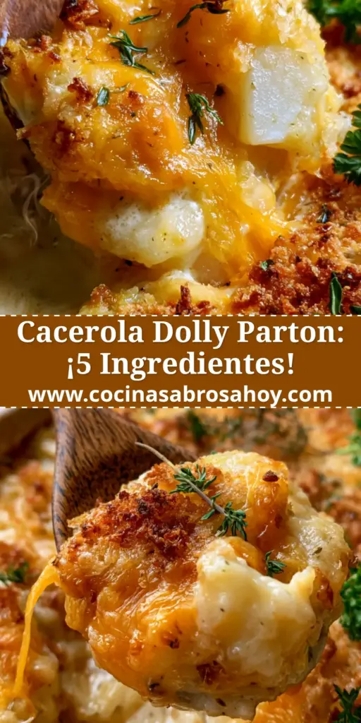 Primer plano de una porción de cazuela de papas ralladas con queso cheddar derretido y perejil fresco.